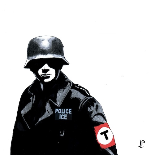 Cartoon: Police Ice (medium) by paolo lombardi tagged usa,trump,police,nazist,repression