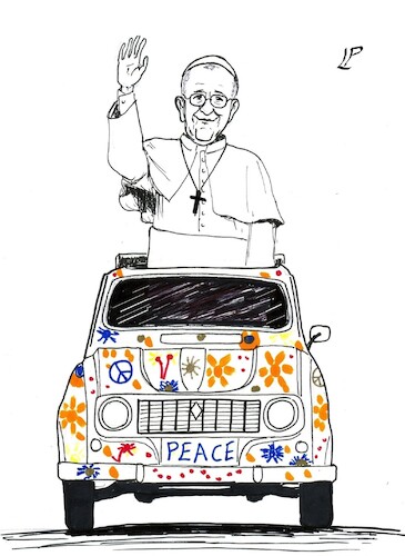 Cartoon: Pope Francisc (medium) by paolo lombardi tagged pope
