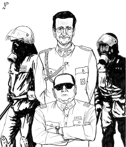 Cartoon: Twentieth anniversary G8 Genoa (medium) by paolo lombardi tagged italy,g8,2001,torture
