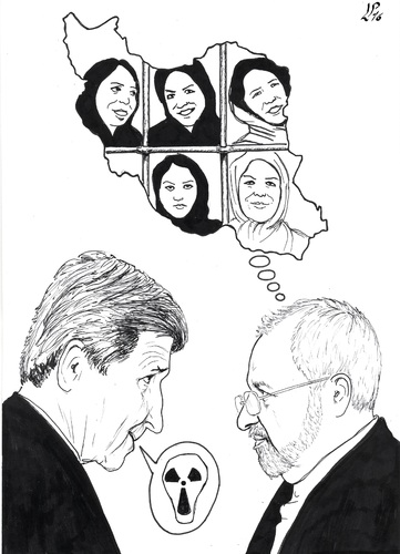 Cartoon: USA IRAN Agreement (medium) by paolo lombardi tagged peace