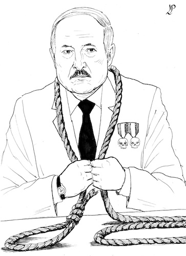Cartoon: Vitaly Shishov killed (medium) by paolo lombardi tagged belarus,freedom,lukashenko