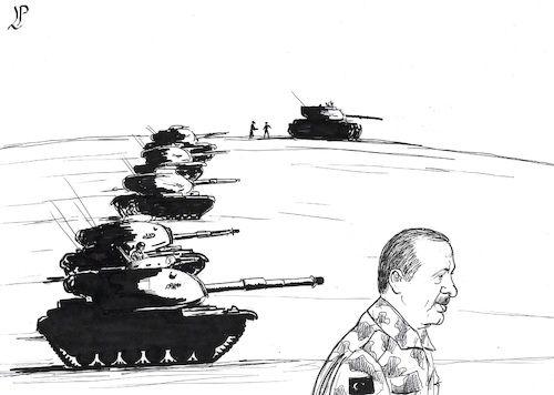 Cartoon: Waiting (medium) by paolo lombardi tagged turkey,syria,kurds