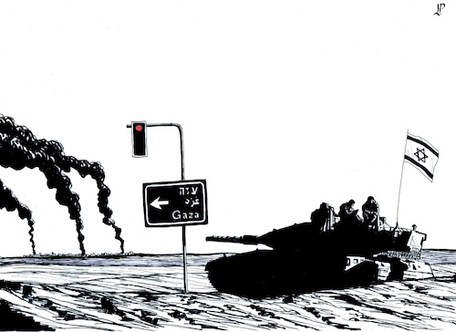 Cartoon: Waiting (medium) by paolo lombardi tagged gaza,israel,palestine,hamas,war