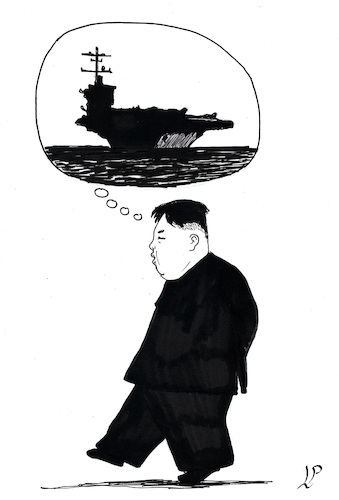 Cartoon: Worry (medium) by paolo lombardi tagged korea,usa,war,peace