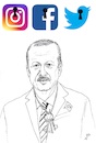 Cartoon: Erdogan s censorship (small) by paolo lombardi tagged turkey,fascism