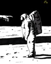Cartoon: Goodbye Armstrong (small) by paolo lombardi tagged moon,usa,neil,armstrong