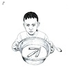 Cartoon: Hunger in Gaza (small) by paolo lombardi tagged hunger,gaza,war,children