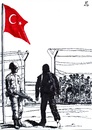 Cartoon: No entrance free exit (small) by paolo lombardi tagged isis,turkey,syria