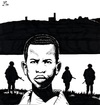 Cartoon: Refugee in Italy (small) by paolo lombardi tagged italy,refugee