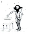 The voter (small) Cartoon: The voter (small) by paolo lombardi tagged elections,democracy