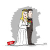Cartoon: Braut (small) by Mergel tagged marriage,hochzeit,braut,brautpaar,sale,schlußverkauf,heirat,partnerschaft