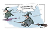 Cartoon: trendsport (small) by Mergel tagged trendsport,surfen,hexen,besen,kehrblech,tradition,neumodisch,veränderung,hype
