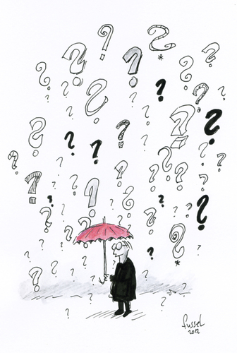 Cartoon: Any Questions? (medium) by fussel tagged questions,questionmarks,fragen