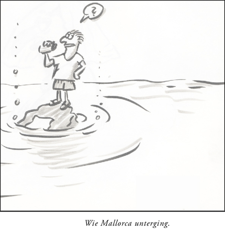 Cartoon: Kein Weltuntergang (medium) by fussel tagged urlaub,malle,mallorca,saufen,handtuch,touristen