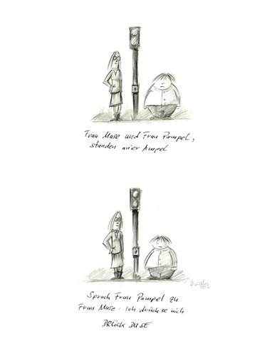 Cartoon: Wen die Muse pampelt (medium) by fussel tagged ampel,pampelmuse,pampel,muse