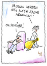 Cartoon: Alter Sack (small) by fussel tagged alter,sack,gelber,ehe,abholen,müll,entsorgung