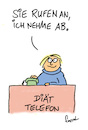 Cartoon: Geh ran! (small) by fussel tagged diät,telefon,abnehmen