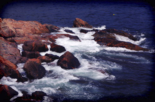 Cartoon: Cape Bretons Atlantic Ocean (medium) by Krinisty tagged ocean,water,waves,rocks,beauty,scenery,scenic,sky,nature,art,photography,krinisty,canada,nova,scotia