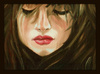 Cartoon: Feelings (small) by Krinisty tagged unhappy girl sad hair eyes lips makeup beautiful art oilpainting krinisty