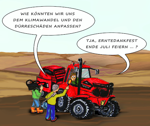 Cartoon: Bauernschlau (medium) by SoRei tagged landwirt,bauer,ernte,dürre,hitze,hitzewelle,anbau,anbauen,säen,jahrhundertsommer,trockenheit,sommer,klima,klimawandel,erderwärmung,vorzeitig,vegetation,verkürzte,erntephasen,erntedank,naturschutz,zyklus,periode,grundwasserspiegel,jahreszeiten,erntedankfest,traktor,erntemaschine,landwirtschaft,landwirtschaftlich,ernährer,der,gesellschaft,gerät,agrar,acker,feld,feldarbeit,feldfrüchte,boden,furche,scholle,einbringen,argrarökonom,gemüse,getreide,kohl,rüben,kartoffel,mais,raps,zwiebel,salat,kürbis,spargel,verlust,ernteschaden,einbuße,verteuerung,witterung,witterungsbedingt,unwetter,frühling,herbst,winter,ökologie,kreislauf,schlepper,drescher,mähen,eggen,pflügen,düngen,hegen,pflegen,gießen,bewässern,wüste,steppe,ertrag,wirtschaft,anpassen,veränderung,wandel,ausfälle,hunger,katastrophe,vertrocknet,austgetrocknet,landwirt,bauer,ernte,dürre,hitze,hitzewelle,anbau,anbauen,säen,jahrhundertsommer,trockenheit,sommer,klima,klimawandel,erderwärmung,vorzeitig,vegetation,verkürzte,erntephasen,erntedank,naturschutz,zyklus,periode,grundwasserspiegel,jahreszeiten,erntedankfest,traktor,erntemaschine,landwirtschaft,landwirtschaftlich,ernährer,der,gesellschaft,gerät,agrar,acker,feld,feldarbeit,feldfrüchte,boden,furche,scholle,einbringen,argrarökonom,gemüse,getreide,kohl,rüben,kartoffel,mais,raps,zwiebel,salat,kürbis,spargel,verlust,ernteschaden,einbuße,verteuerung,witterung,witterungsbedingt,unwetter,frühling,herbst,winter,ökologie,kreislauf,schlepper,drescher,mähen,eggen,pflügen,düngen,hegen,pflegen,gießen,bewässern,wüste,steppe,ertrag,wirtschaft,anpassen,veränderung,wandel,ausfälle,hunger,katastrophe,vertrocknet,austgetrocknet