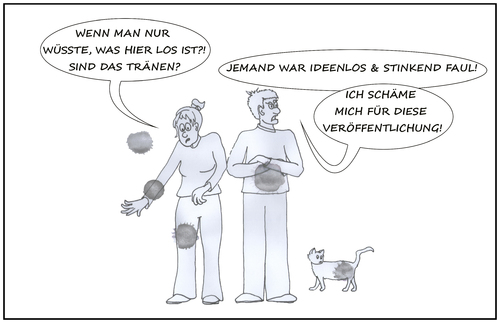 Cartoon: versaut (medium) by SoRei tagged ideenlos,faul,verärgerung,empörung,ratlosigkeit,verwunderung,tränen,weiß,schwarz,katze,frau,mann,farblos,uncoloriert,fleckig,gekleckert,outline,skizze,frechheit,schämen,skizze,outline,gekleckert,fleckig,uncoloriert,farblos,mann,frau,katze,schwarz,weiß,tränen,verwunderung,ratlosigkeit,empörung,verärgerung,faul,ideenlos,frechheit,schämen