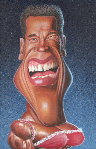 Cartoon: Arnold Schwarzenegger (medium) by Bert Kohl tagged terminator