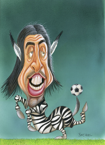 Cartoon: khedira (medium) by Bert Kohl tagged kopfballstark,spielmacher
