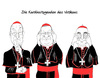 Cartoon: Die Kardinaltugenden des Vatikan (small) by Bert Kohl tagged vatikan