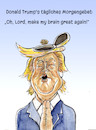 Cartoon: Donald Trump (small) by Bert Kohl tagged no,brain