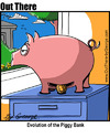 Cartoon: modern piggy bank (small) by George tagged modern,piggy,bank