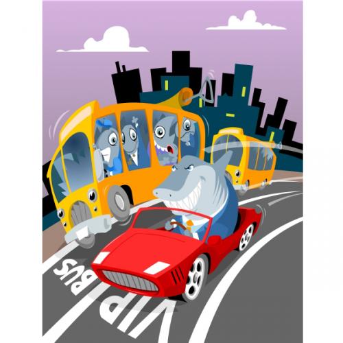 Cartoon: Urban Mobility (medium) by toonman tagged urban,mobility,fish,shark,sardines