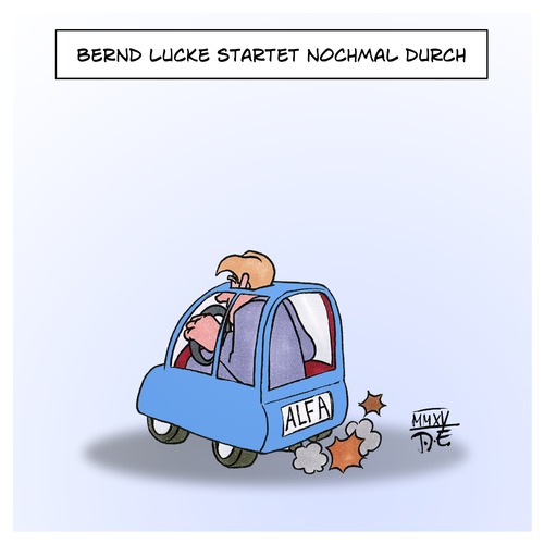 Cartoon: Bernd Lucke und die ALFA (medium) by Timo Essner tagged afd,alfa,bernd,lucke,frauke,petry,deutschland,parteien,politiker,partei,alternative,wahlen,bundestagswahl,europawahl,parteineugründung,kassel,hans,olaf,henkel,afd,alfa,bernd,lucke,frauke,petry,deutschland,parteien,politiker,partei,alternative,wahlen,bundestagswahl,europawahl,parteineugründung,kassel,hans,olaf,henkel