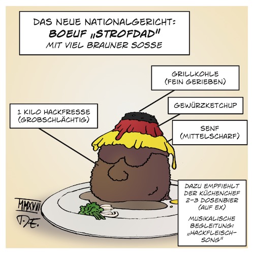 Cartoon: Boeuf Strofdad (medium) by Timo Essner tagged hutbürger,pegizei,pegida,strofdad,lka,sachsen,chemnitz,rechter,terror,nationalgericht,hack,hackfresse,mettigel,cartoon,timo,essner,hutbürger,pegizei,pegida,strofdad,lka,sachsen,chemnitz,rechter,terror,nationalgericht,hack,hackfresse,mettigel,cartoon,timo,essner