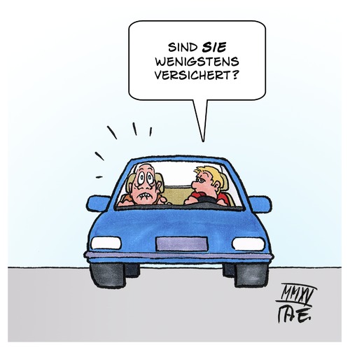 Cartoon: Carsharing (medium) by Timo Essner tagged carsharing,mitfahrgelegenheit,versicherung,carsharing,mitfahrgelegenheit,versicherung,auto,autofahren,beifahrer,gefahr,unfall,alkohol,führerschein
