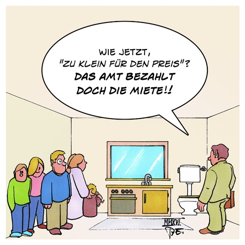 Cartoon: das Amt bezahlt (medium) by Timo Essner tagged wohnung,wohnungen,wohnungsnot,leerstand,amt,jobcenter,arge,bezeahlt,bezahlen,miete,sozialwohnungen,wohnungsbau,cartoon,timo,essner,wohnung,wohnungen,wohnungsnot,leerstand,amt,jobcenter,arge,bezeahlt,bezahlen,miete,sozialwohnungen,wohnungsbau,cartoon,timo,essner