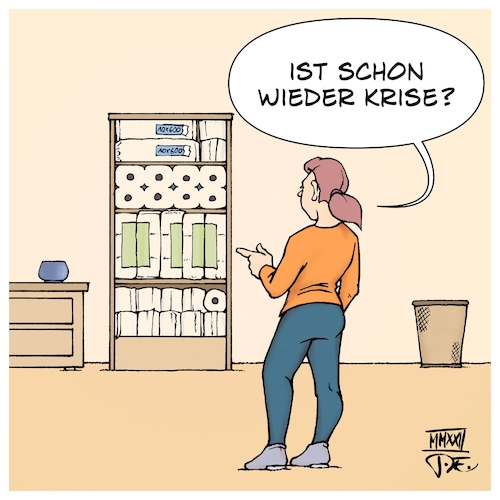 Cartoon: Deutsche Krisenvorsorge (medium) by Timo Essner tagged krise,vorsorge,krisenvorsorge,toilettenpapier,klopapier,hamstern,prepper,hamsterkäufe,vorräte,deutsche,deutschland,vorratskammer,cartoon,timo,essner,krise,vorsorge,krisenvorsorge,toilettenpapier,klopapier,hamstern,prepper,hamsterkäufe,vorräte,deutsche,deutschland,vorratskammer,cartoon,timo,essner