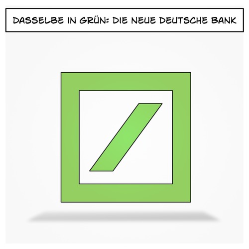 Cartoon: Die neue Deutsche Bank (medium) by Timo Essner tagged deutsche,bank,dasselbe,in,grün,erneuerung,jain,fitschen,ackermann,john,cryan,crayn,libor,skandal,usa,deutschland,klagen,investment,geschäftsbank,kunden,geschäftskunden,börse,dax,cartoon,timo,essner,deutsche,bank,dasselbe,in,grün,erneuerung,jain,fitschen,ackermann,john,cryan,crayn,libor,skandal,usa,deutschland,klagen,investment,geschäftsbank,kunden,geschäftskunden,börse,dax,cartoon,timo,essner