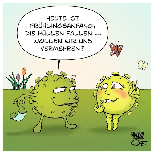 Cartoon: Frühlingsbeginn (medium) by Timo Essner tagged corona,covid19,omikron,inzidenzen,frühling,frühlingsanfang,frühlingsgefühle,schmetterlinge,liebe,gesundheit,krankenhäuser,betten,belegungen,gesundheitssystem,überlastung,rki,cartoon,timo,essner,corona,covid19,omikron,inzidenzen,frühling,frühlingsanfang,frühlingsgefühle,schmetterlinge,liebe,sex,gesundheit,krankenhäuser,betten,belegungen,gesundheitssystem,überlastung,rki,cartoon,timo,essner