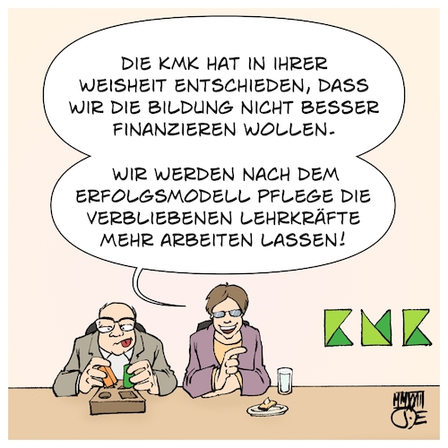 Cartoon: KMK Erfolgsmodell Pflege (medium) by Timo Essner tagged kultusminister,kultusministerinnen,kultusministerkonferenz,kmk,finanzierung,schule,bildung,sanierungsstau,lehrkräfte,referendariate,nachwuchs,klassengröße,ausfall,lehrer,lehrerinnen,cartoon,timo,essner,kultusminister,kultusministerinnen,kultusministerkonferenz,kmk,finanzierung,schule,bildung,sanierungsstau,lehrkräfte,referendariate,nachwuchs,klassengröße,ausfall,lehrer,lehrerinnen,cartoon,timo,essner