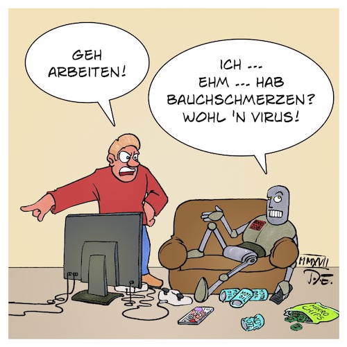 Cartoon: Künstliche Intelligenz Industrie (medium) by Timo Essner tagged roboter,ki,künstliche,intelligenz,industrie,40,arbeiten,smart,devices,machine,learning,android,cartoon,timo,essner,roboter,ki,künstliche,intelligenz,industrie,40,arbeiten,smart,devices,machine,learning,android,cartoon,timo,essner