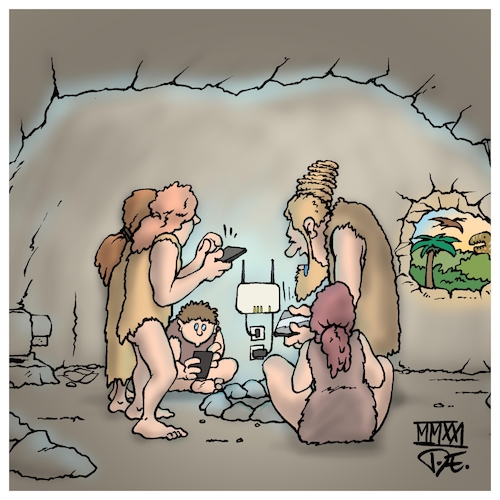 Cartoon: Modern Times (medium) by Timo Essner tagged höhlenmenschen,cavemen,technik,technologie,technology,smartphones,smart,phones,devices,computer,computers,gesellschaft,society,evolution,rückentwicklung,retrogression,cartoon,timo,essner,höhlenmenschen,cavemen,technik,technologie,technology,smartphones,smart,phones,devices,computer,computers,gesellschaft,society,evolution,rückentwicklung,retrogression,cartoon,timo,essner