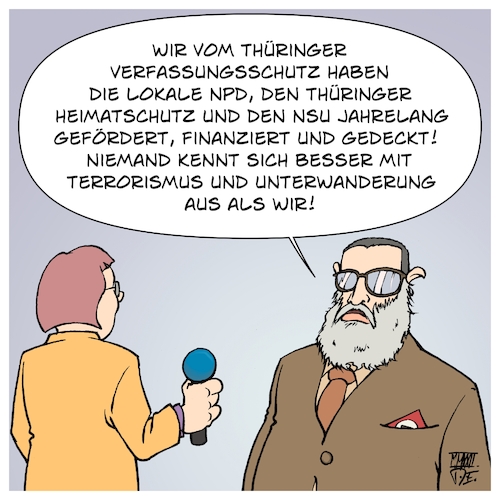 Cartoon: Terrorismus und Unterwanderung (medium) by Timo Essner tagged stephan,kramer,landesamt,für,verfassungsschutz,thüringen,klimaproteste,klimakleber,klimaterroristen,klimaraf,terrorismus,unterwanderung,npd,helmut,roewer,thüringer,heimatschutz,tino,brandt,prostitution,missbrauch,minderjährige,nazis,rechte,netzwerke,nsu,nationalsozialistischer,untergrund,rechter,terror,anschläge,mord,bomben,querdenker,reichsbürger,cartoon,timo,essner,stephan,kramer,landesamt,für,verfassungsschutz,thüringen,klimaproteste,klimakleber,klimaterroristen,klimaraf,terrorismus,unterwanderung,npd,helmut,roewer,thüringer,heimatschutz,tino,brandt,prostitution,missbrauch,minderjährige,nazis,rechte,netzwerke,nsu,nationalsozialistischer,untergrund,rechter,terror,anschläge,mord,bomben,querdenker,reichsbürger,cartoon,timo,essner