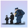 Cartoon: Rule of Law (small) by Timo Essner tagged rule,of,law,police,state,society,rights,human,citizens,laws,cartoon,timo,essner