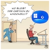 Cartoon: Windows11 (small) by Timo Essner tagged microsoft,windows,windows11,software,technik,technologie,entwicklung,releases,bugs,sicherheit,updates,computer,internet,datenschutz,datensicherheit,cartoon,timo,essner