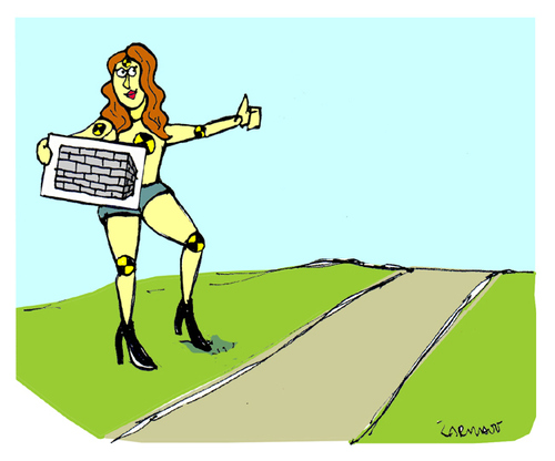 Cartoon: Autostop (medium) by Carma tagged crash,test,dummie,autostop,traveling