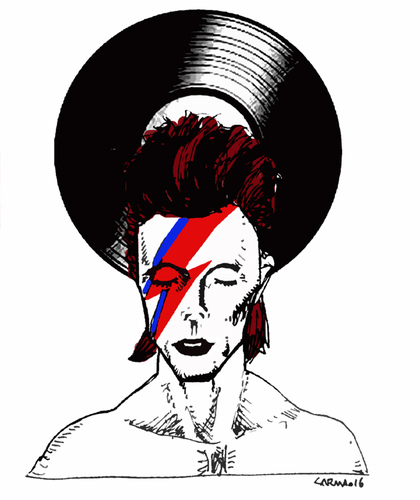 Cartoon: David Bowie (medium) by Carma tagged david,bowie