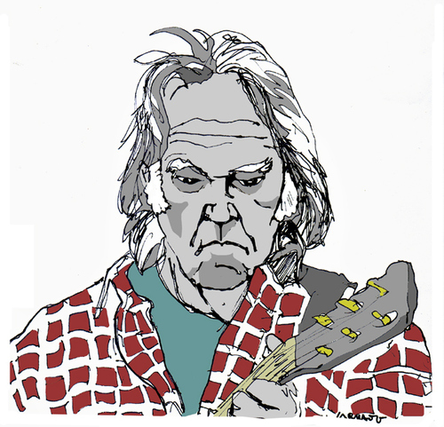 Cartoon: Neil Young (medium) by Carma tagged neil,young,music,rock,celebrities,musicians