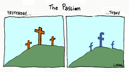 Cartoon: The Passion (medium) by Carma tagged pasion,religion,facebook