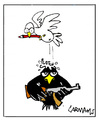 Cartoon: Crows and Doves (small) by Carma tagged animals,politics,peace,terrorism,war,conflicts,crows,doves,black,cherlie,hebdo,fredom,freedom,of,expression