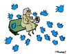 Cartoon: Modern Feeding (small) by Carma tagged twitter,technology,society